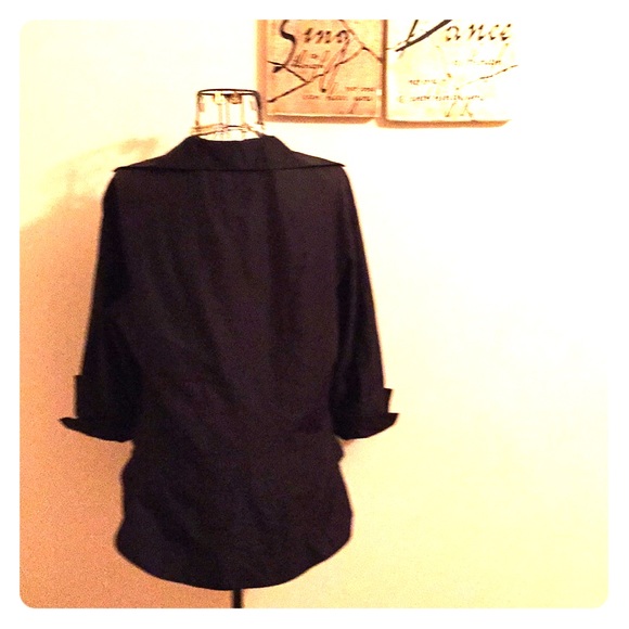 💲🔻NWT Formal Black Shawl Collar Blouse - Picture 2 of 5